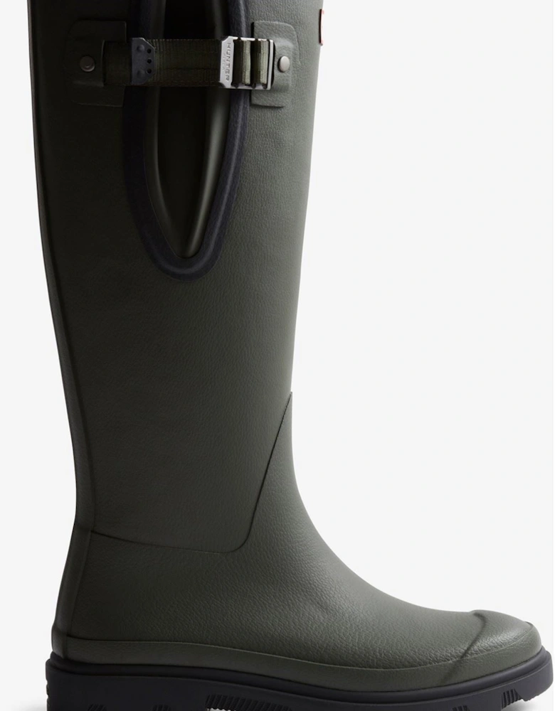 Downpour Adjustable Boot Rubber Women's Dark Olive/Black Wellington Boots
