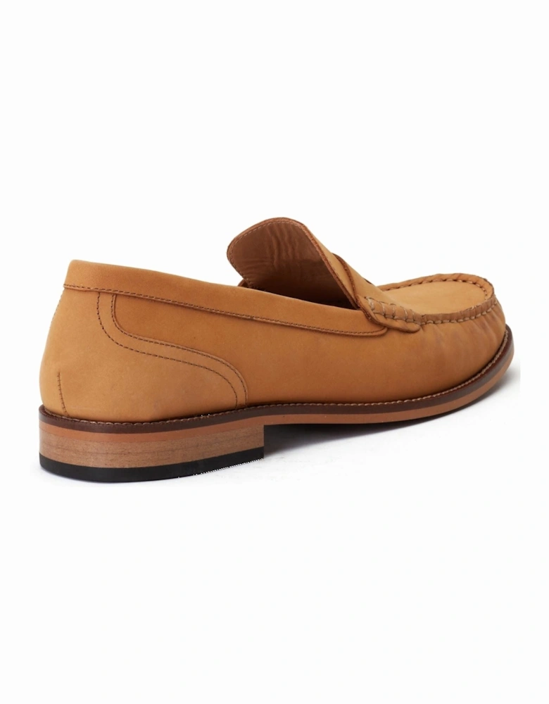 London Garfield Leather Men's Burnt Tan Loafers