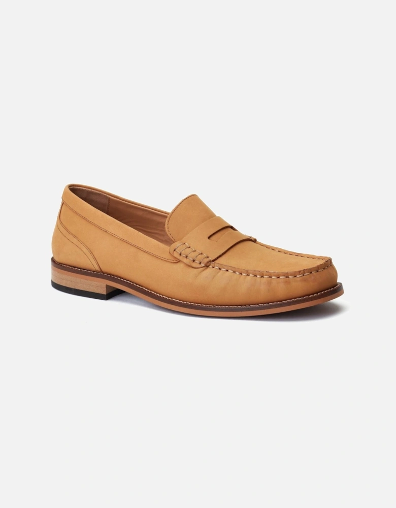 London Garfield Leather Men's Burnt Tan Loafers