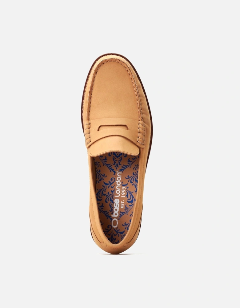 London Garfield Leather Men's Burnt Tan Loafers