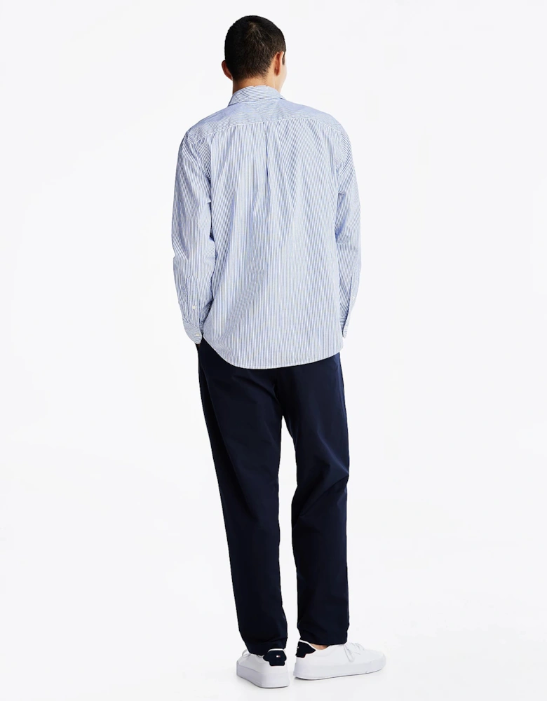 Flex Poplin Classic Strip Mens Long Sleeve Shirt