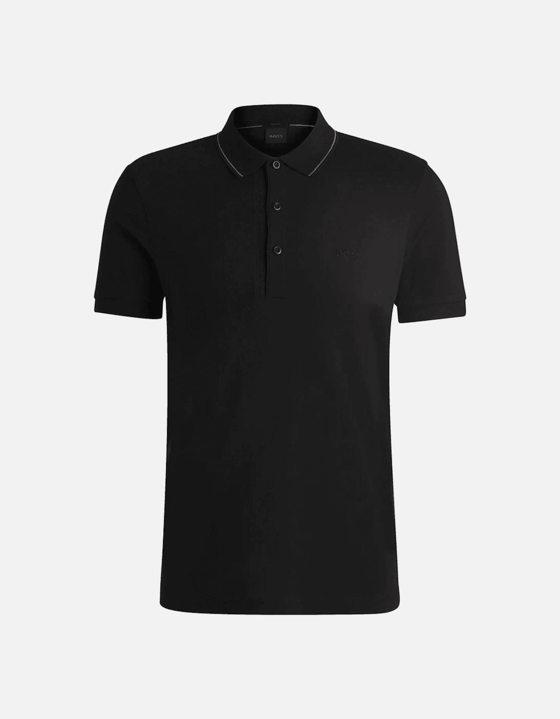 Paule Embroidered Logo Black Polo Shirt, 4 of 3