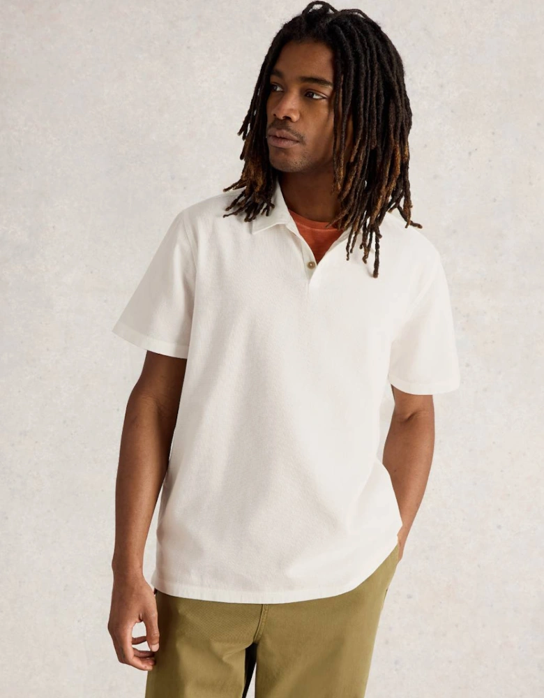 Men's Anderby Woven Polo Natural White