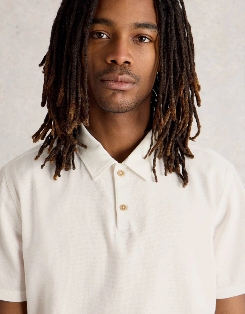 Men's Anderby Woven Polo Natural White