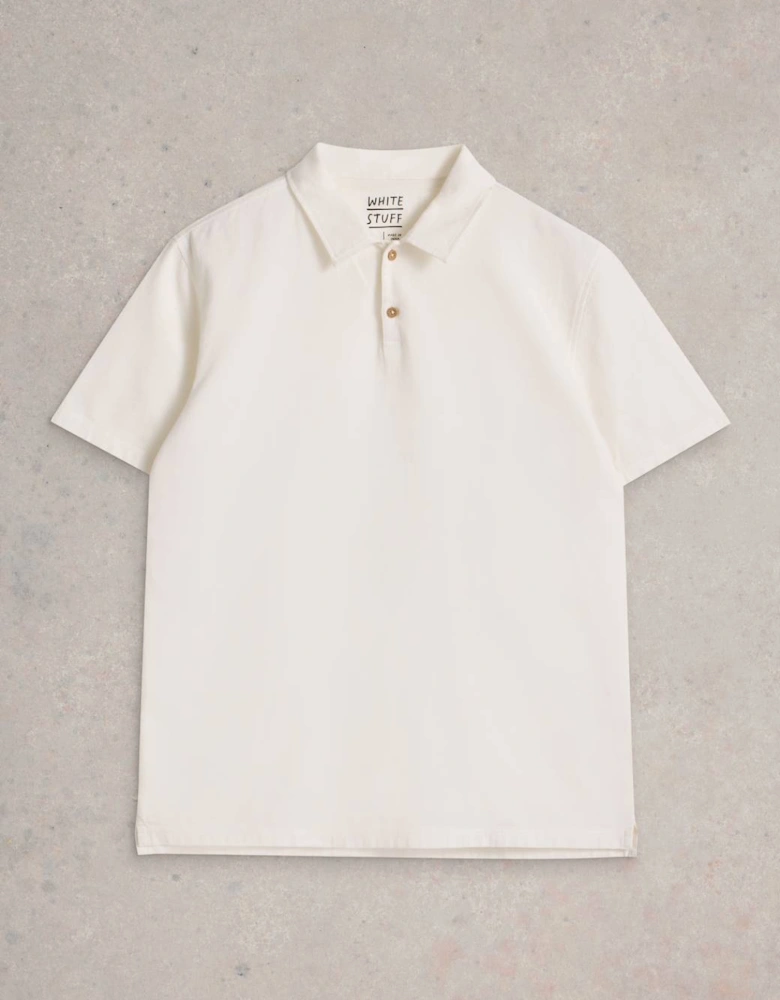 Men's Anderby Woven Polo Natural White