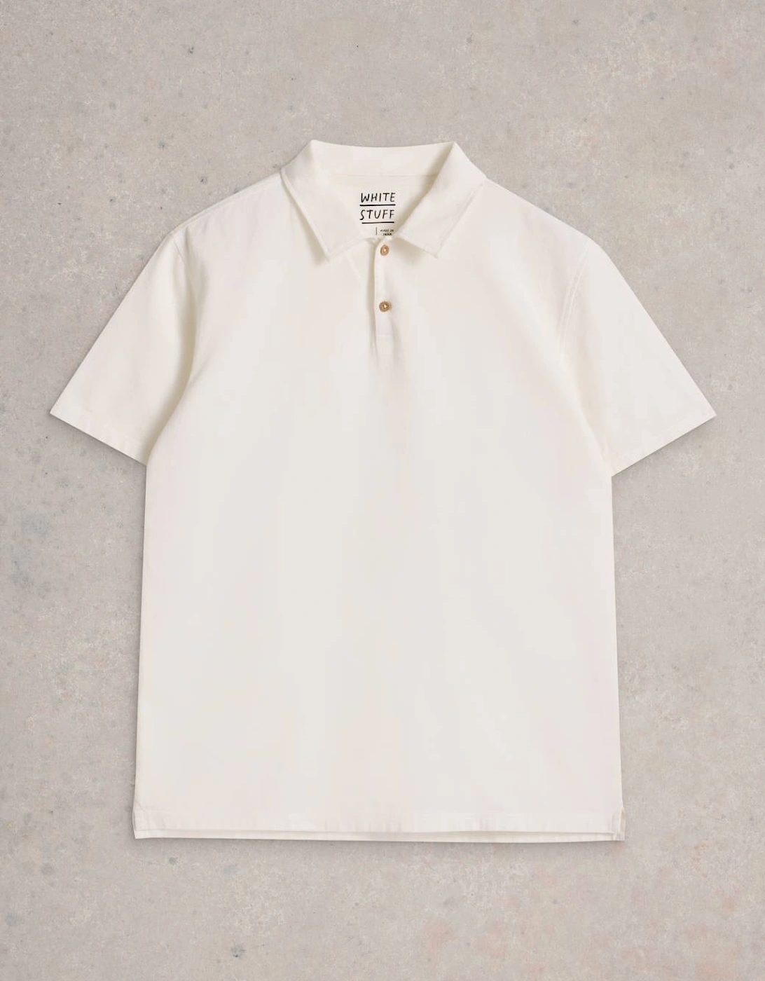 Men's Anderby Woven Polo Natural White