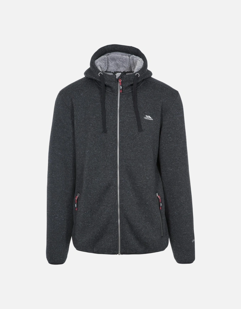 Mens Tableypipe Hooded Full Zip Fleece Hoodie - Black Marl
