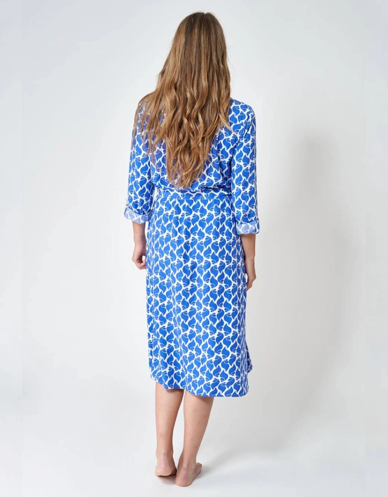 Women's Long Shirt Dress with Belt Shell