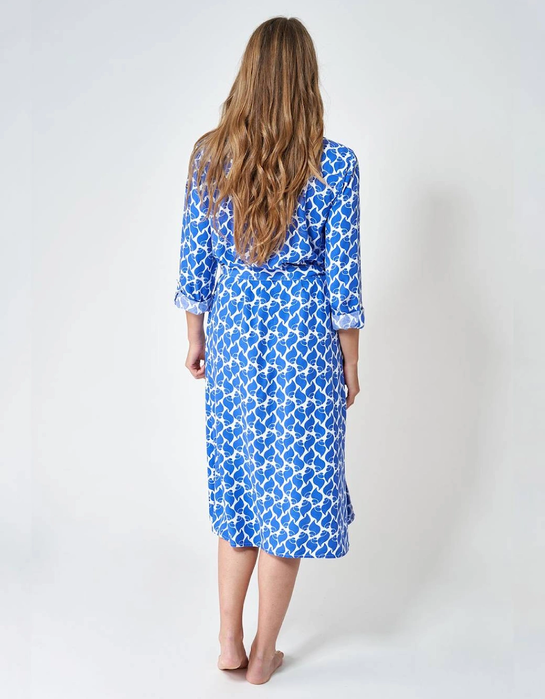 Women's Long Shirt Dress with Belt Shell