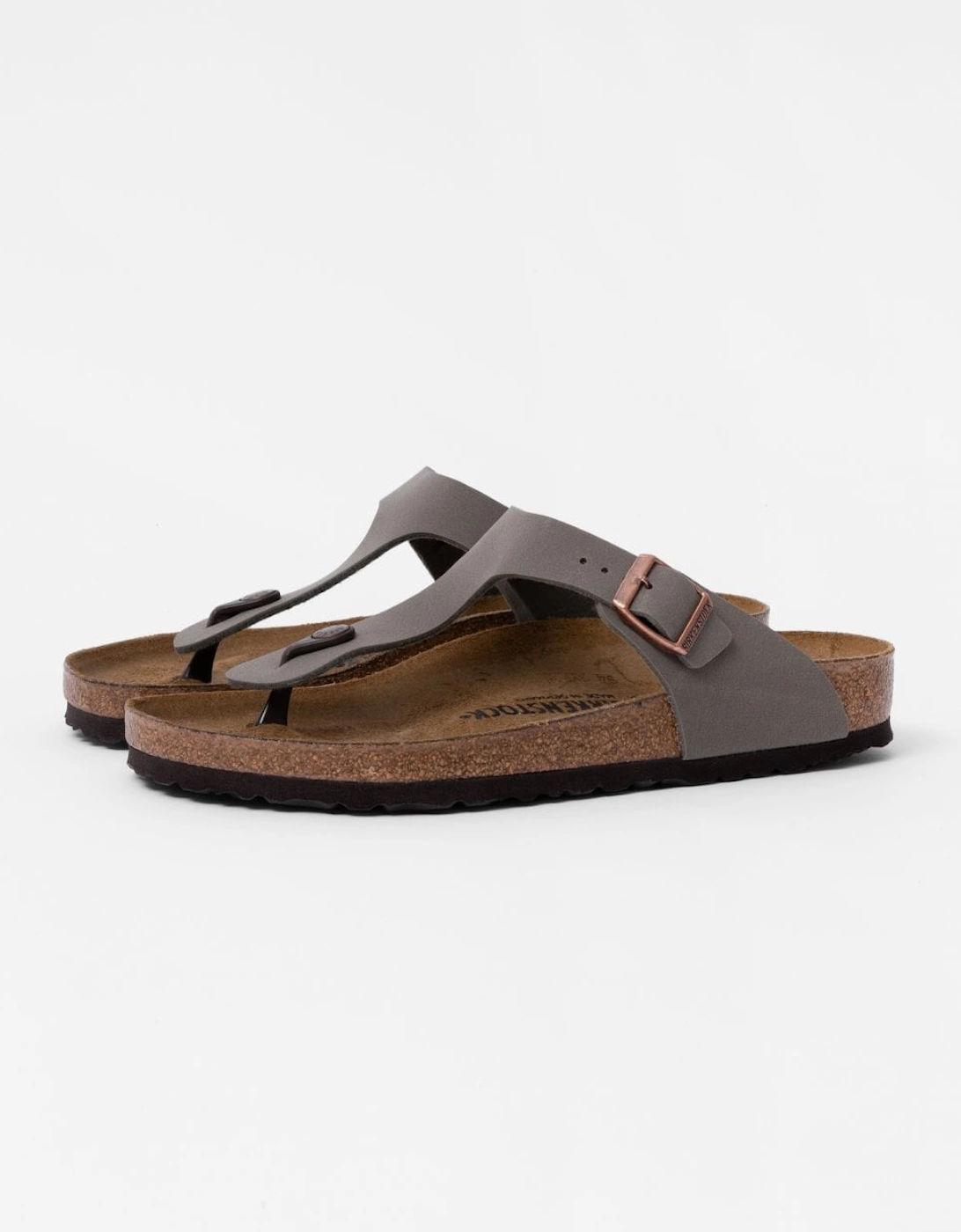 Birkenstock Gizeh Women's Cream Birko-Flor Bc Unisex Sandals - Stone - Size: Uk7 Eu40 Us9 Regular