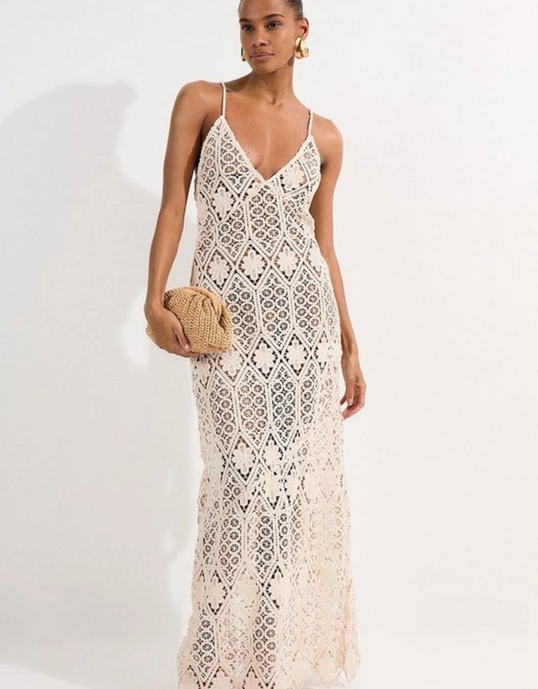 Beach Crochet Maxi Dress