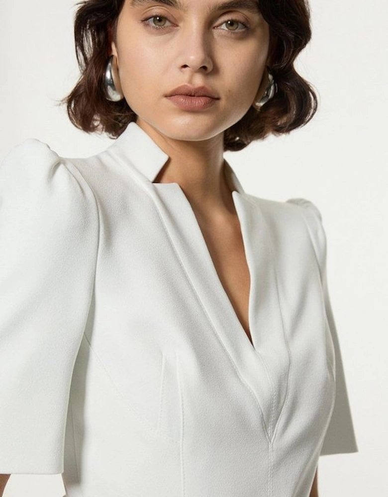 Petite Structured Crepe Forever Belted Jumpsuit