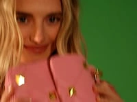 Quilted Pink Eco Leather Clutch Bag with Chain Strap