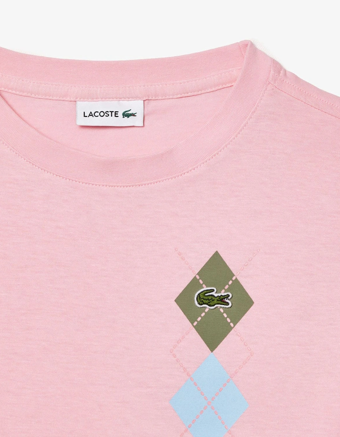 Juniors Argyle Print T-Shirt