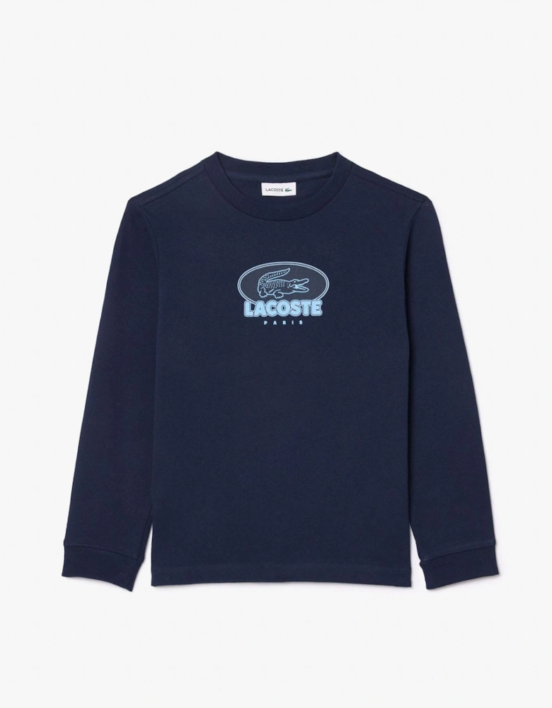 Juniors Heavy Cotton Badge Print T-Shirt