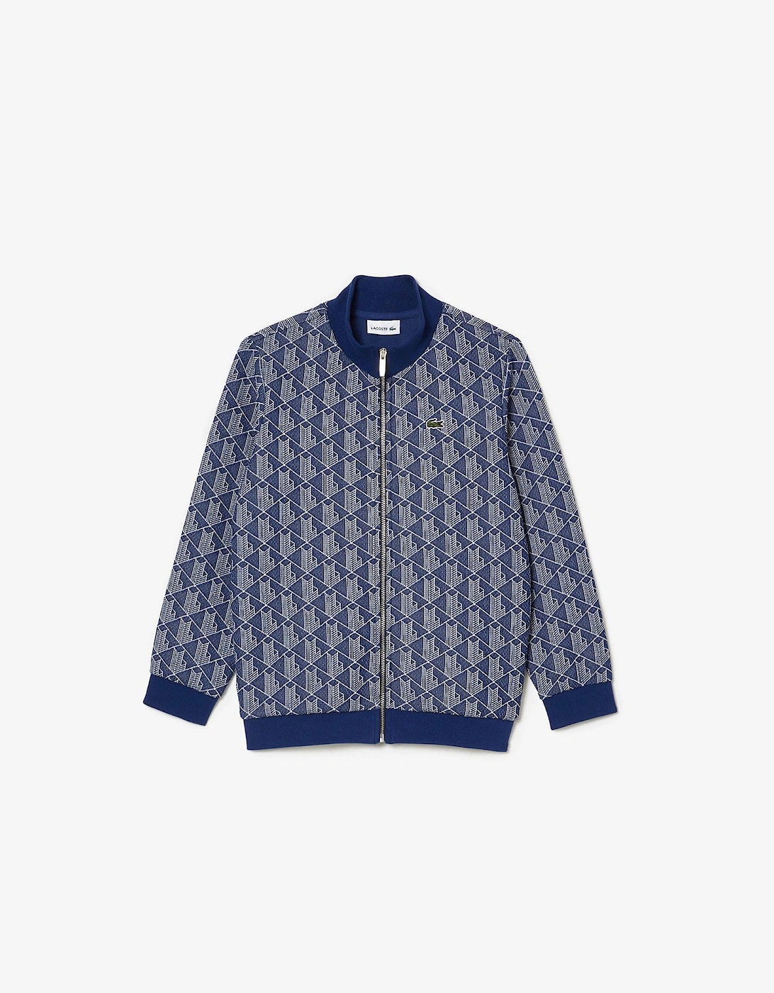 Juniors High Neck Zip-Up Paris Monogram Sweatshirt