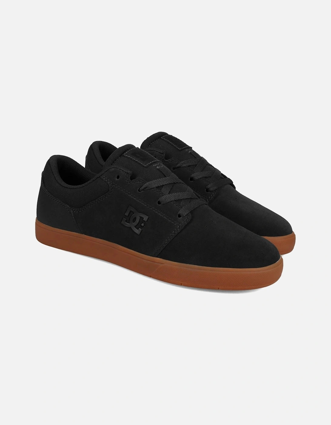 Mens Crisis 2 Suede Low Rise Trainers - Black/Gum, 2 of 1