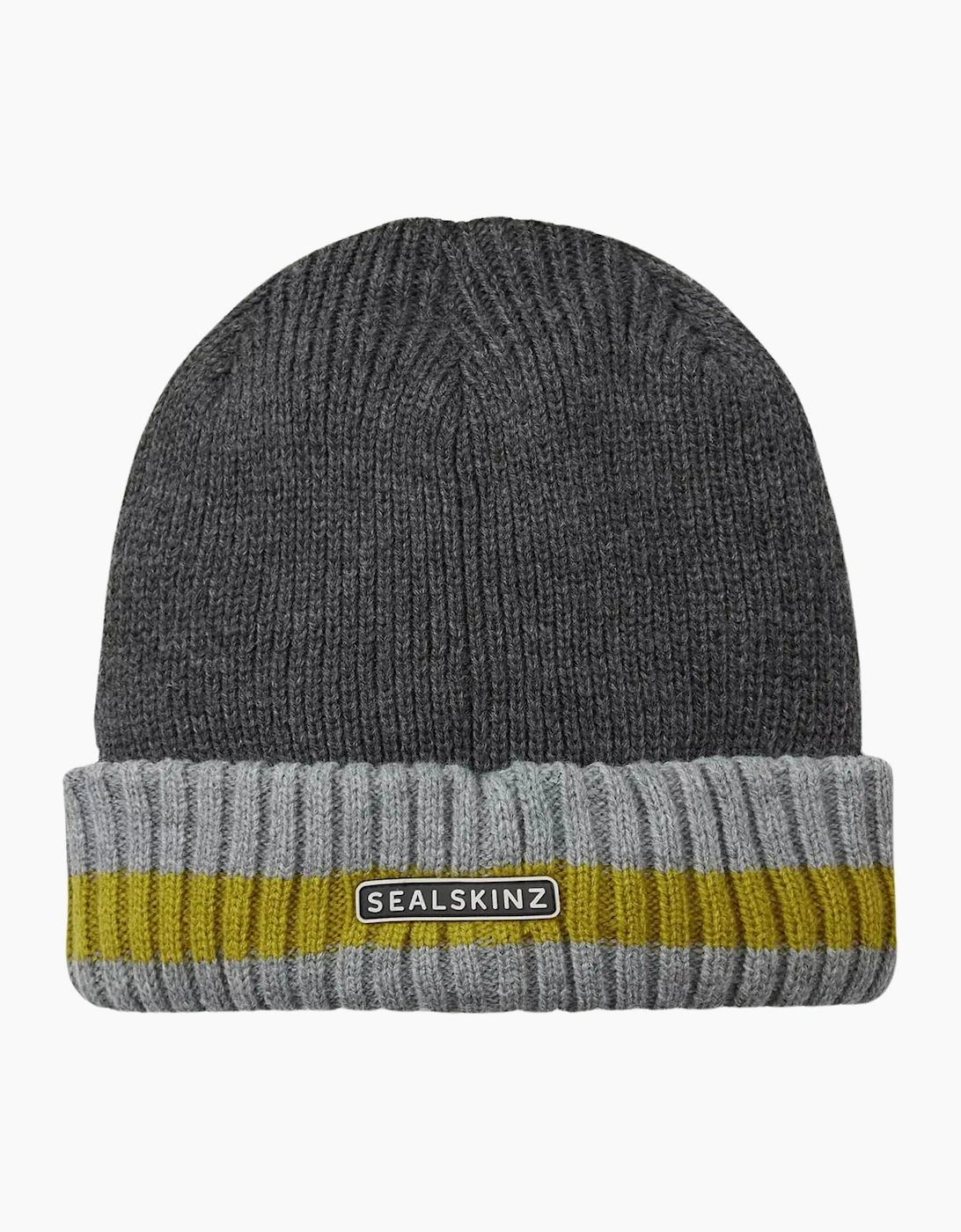 SealSkinz Men's Sealskinz Unisex Holkham Waterproof Striped Roll Cuff Beanie - Grey