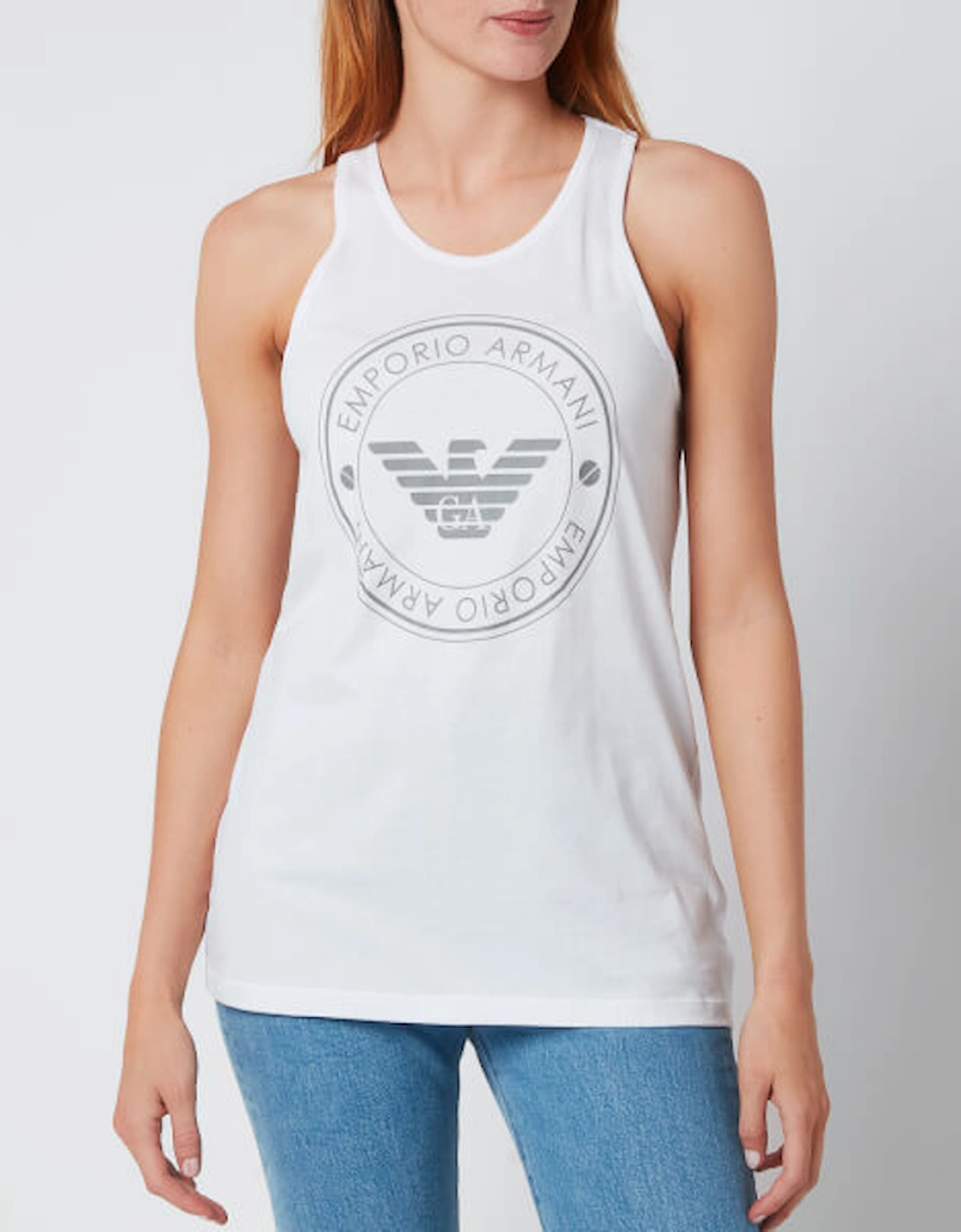 Loungewear Women's Cotton Tank Top - White, 2 of 1