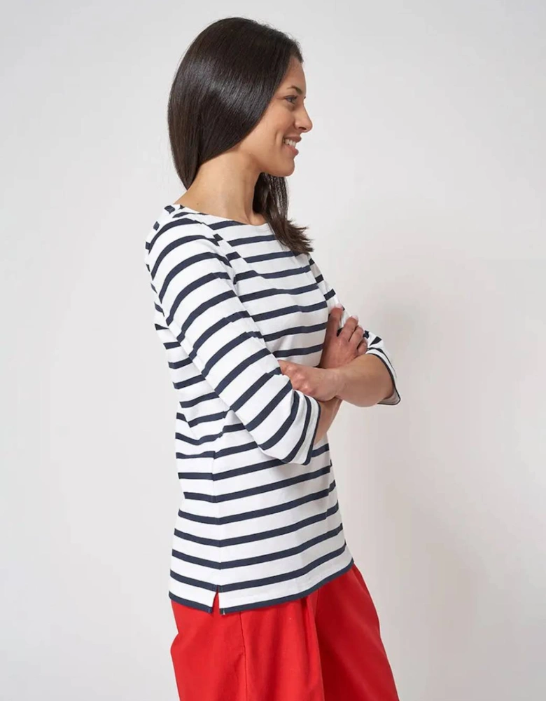 Women's Navy Striped T-Shirt White/Navy