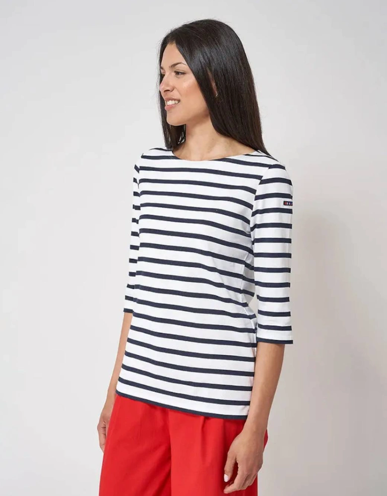 Women's Navy Striped T-Shirt White/Navy