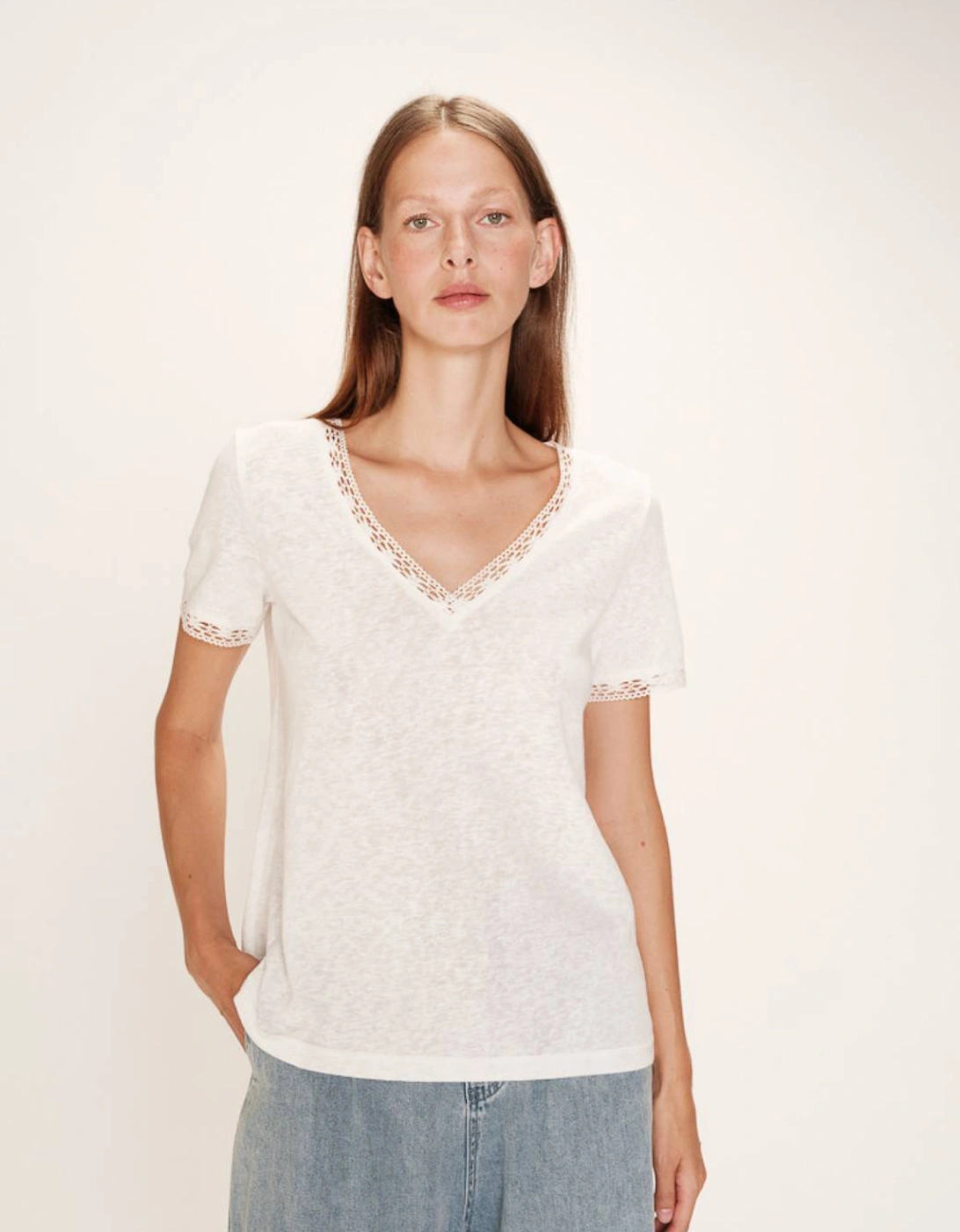 Grace & Mila Women's Rome T-Shirt Ecru, 7 of 6