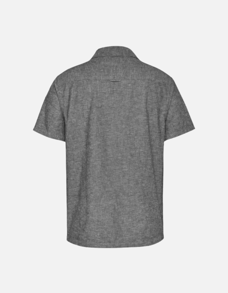 TJM Linen Blend Camp SS Shirt - Dark Night Navy