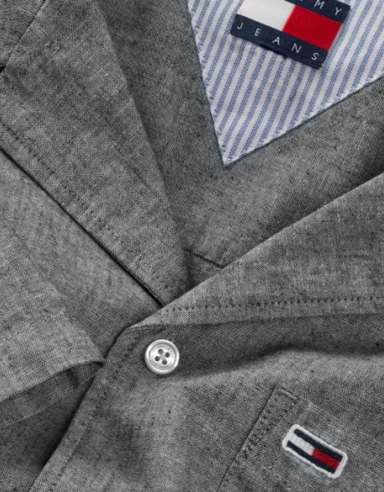 TJM Linen Blend Camp SS Shirt - Dark Night Navy