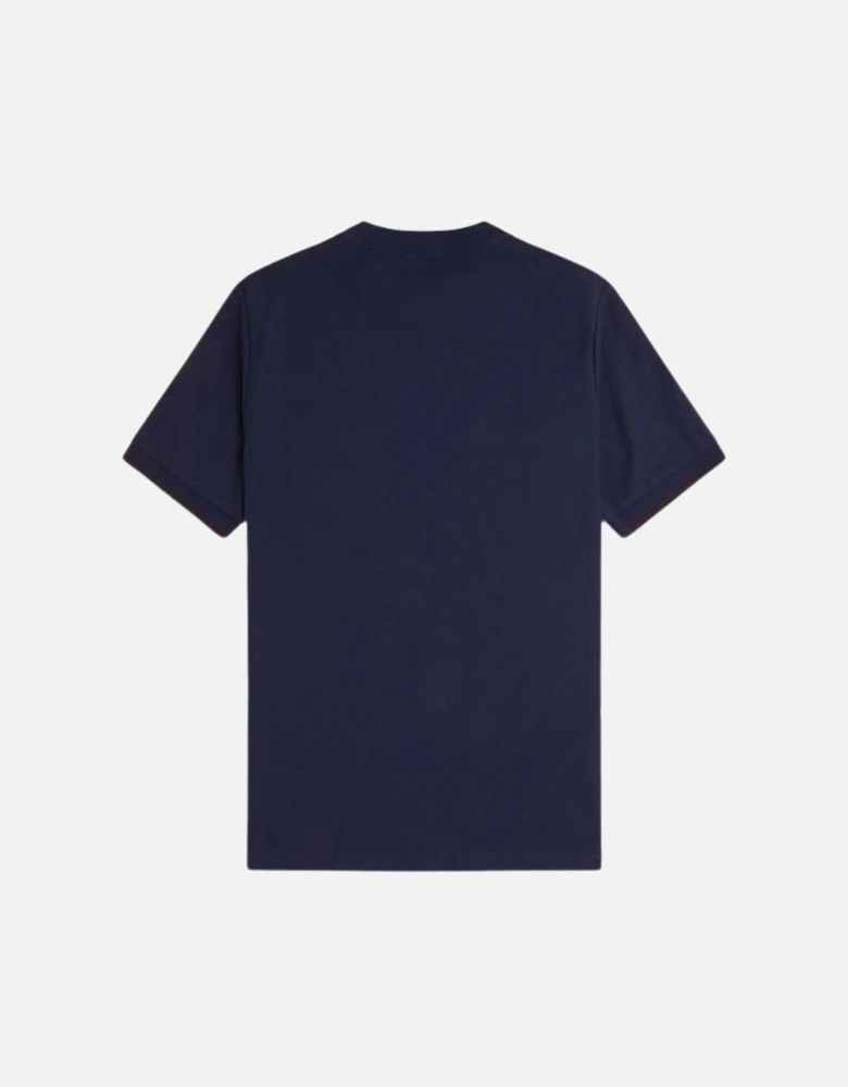 FP Tipped Cuff Pique Shirt - Tennis Blue / Navy