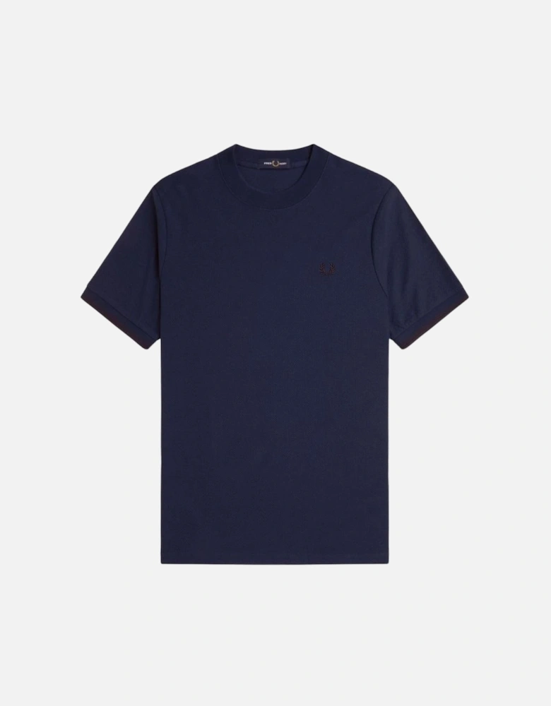 FP Tipped Cuff Pique Shirt - Tennis Blue / Navy