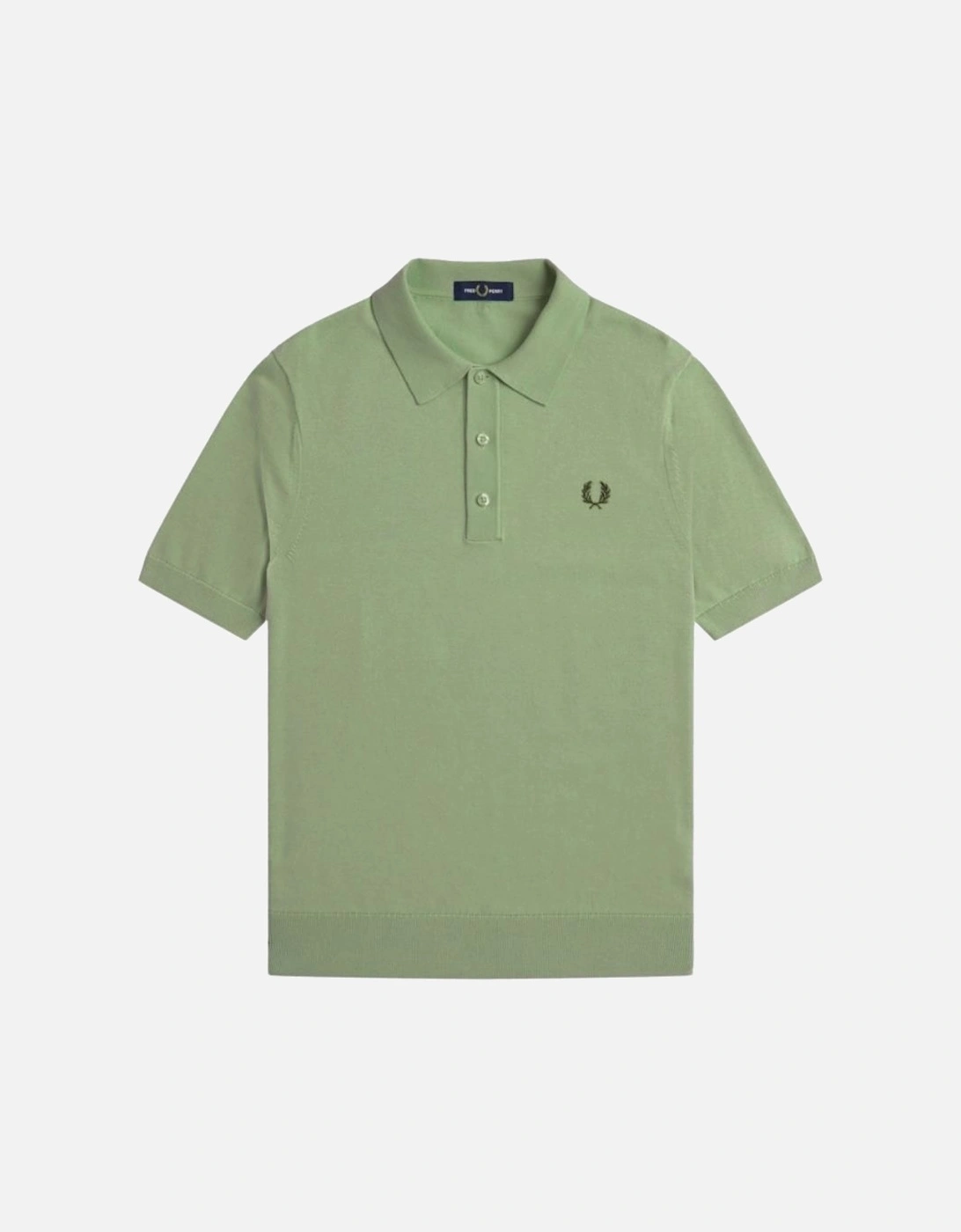 Cotton Knitted Polo Shirt - Olive Mint, 3 of 2