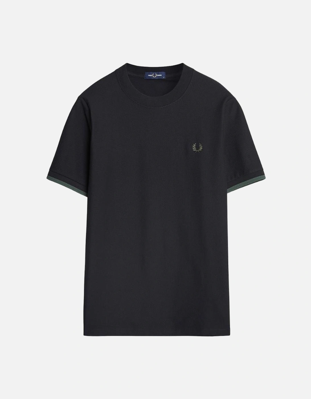FP Tipped Cuff Pique Shirt - Black/Court Green, 2 of 1