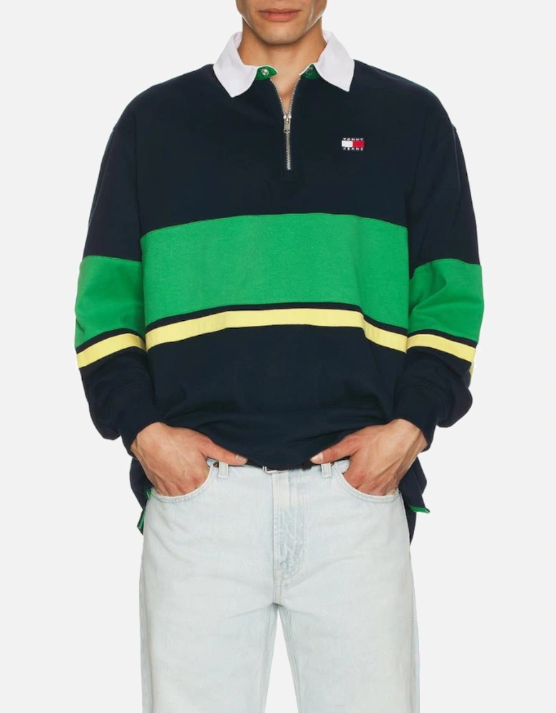 TJM RLX Colour-Block Rugby - Dark Night Navy