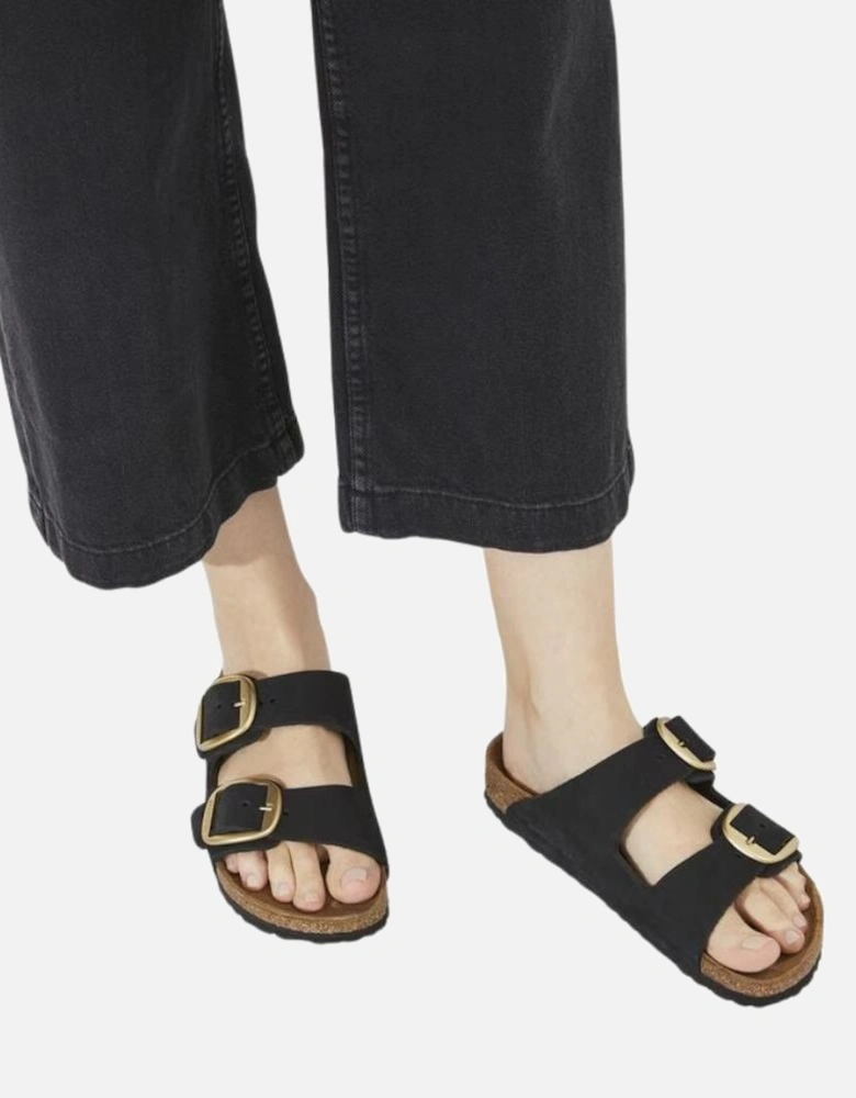 Big Buckle Nubuck Leather - Black