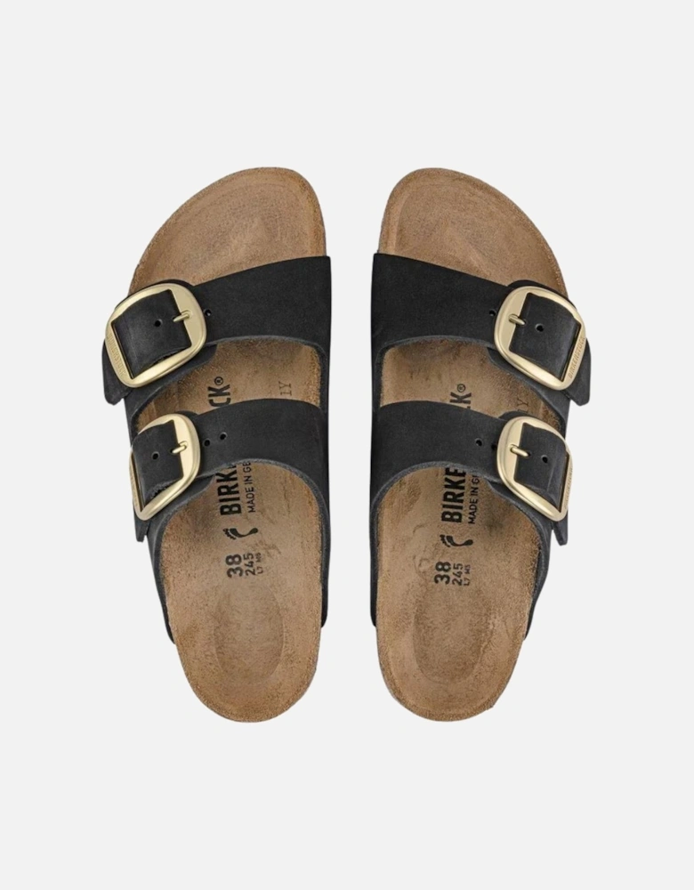Big Buckle Nubuck Leather - Black