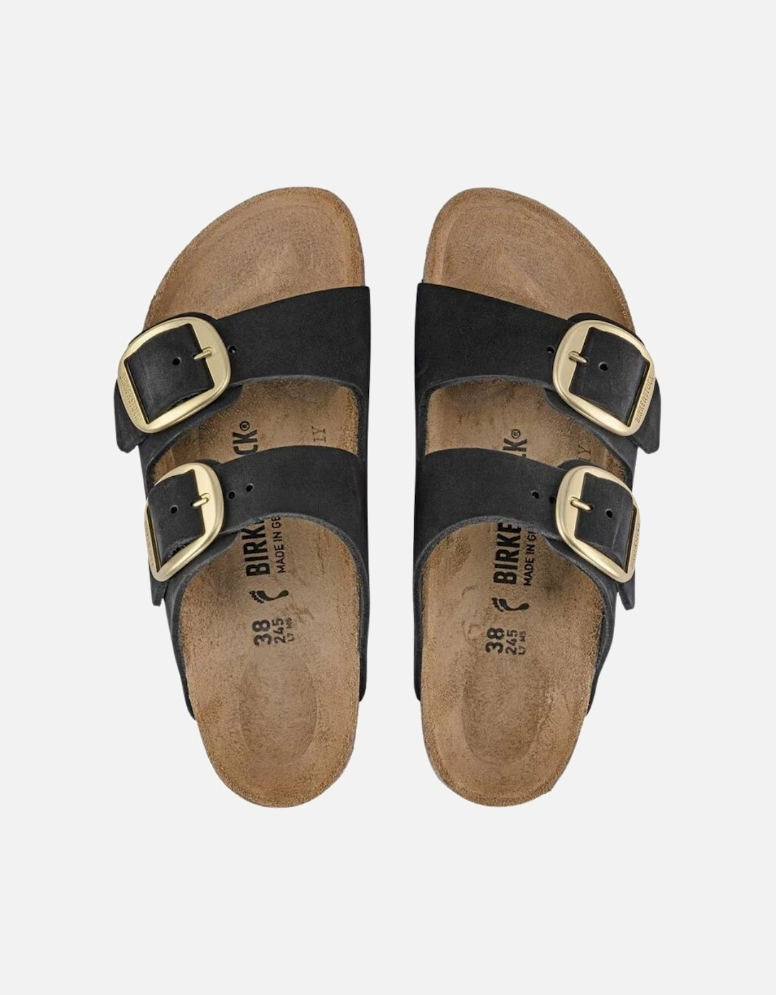 Big Buckle Nubuck Leather - Black