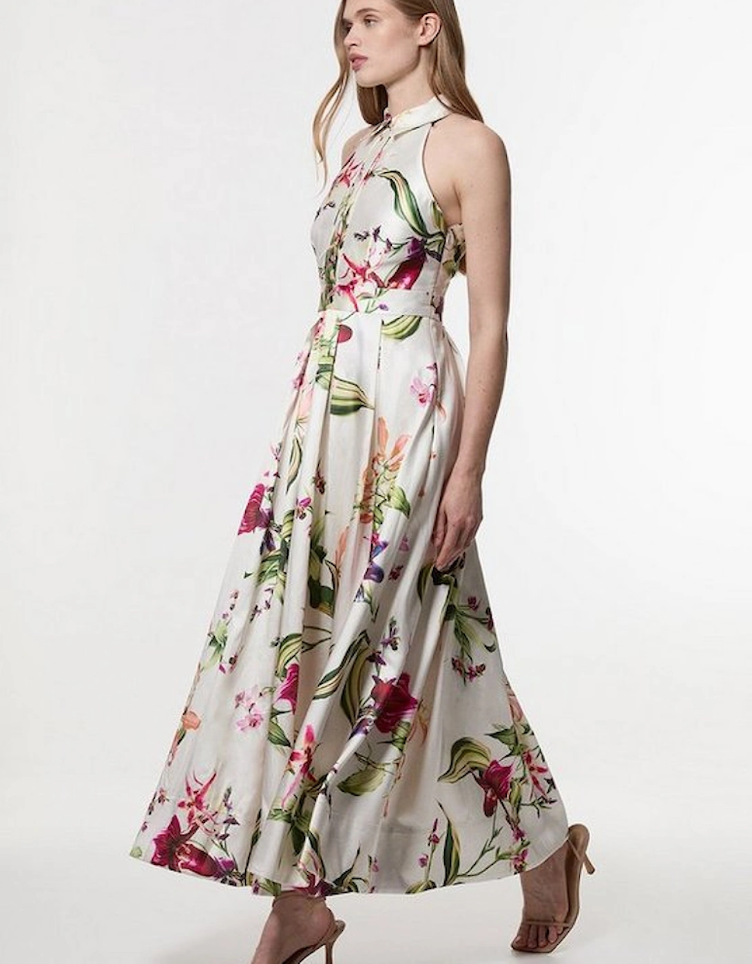 Garden Floral Twill Collared Maxi Dress, 5 of 4