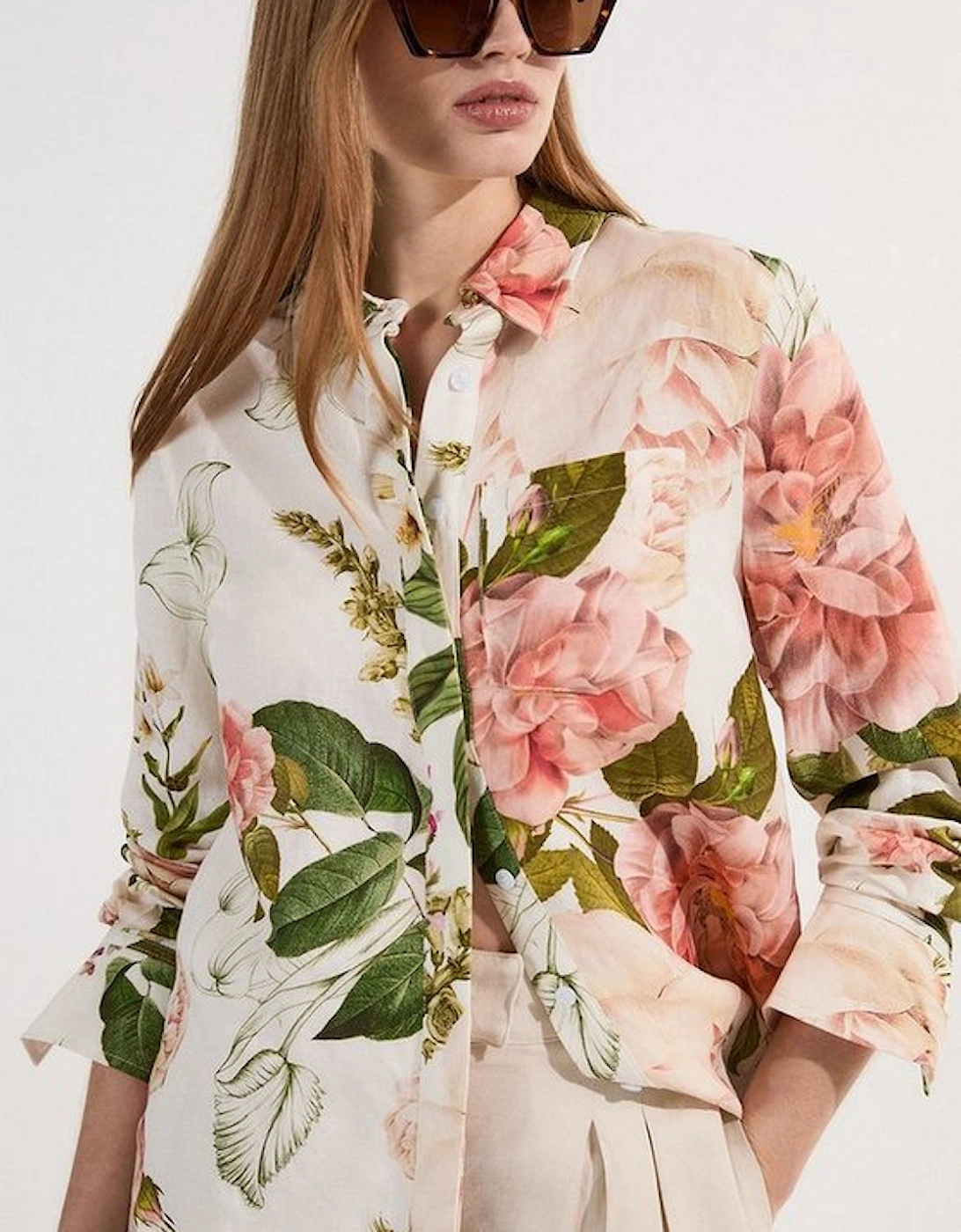 Linen Viscose Floral Woven Shirt, 5 of 4