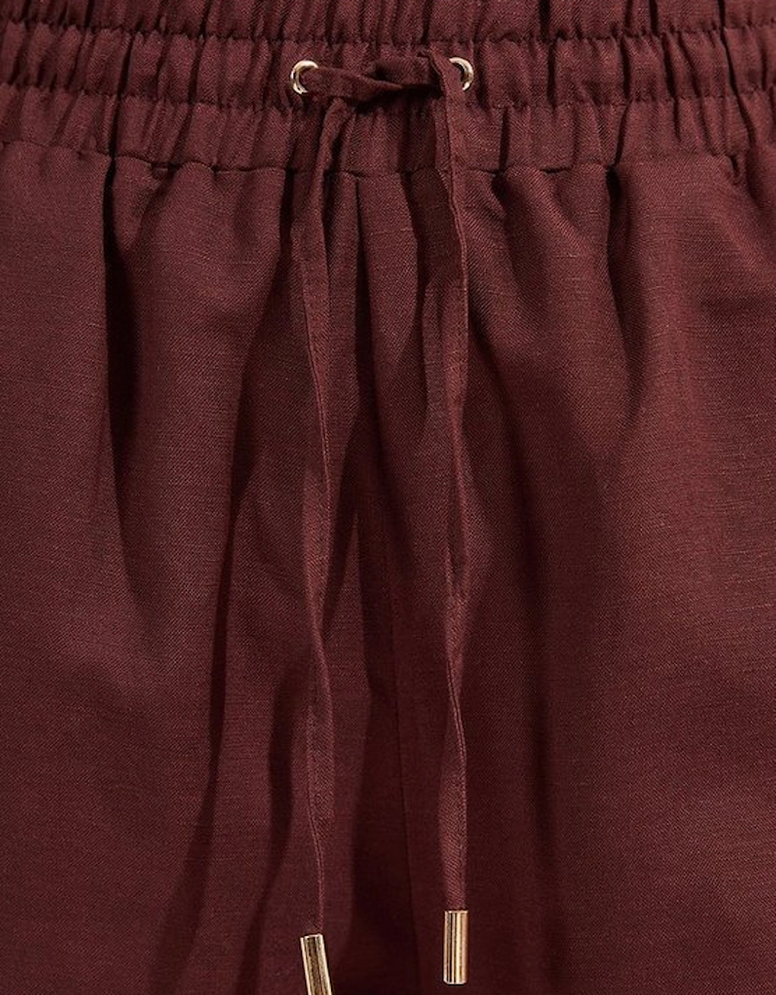 Viscose Linen Tie Waist Woven Trouser