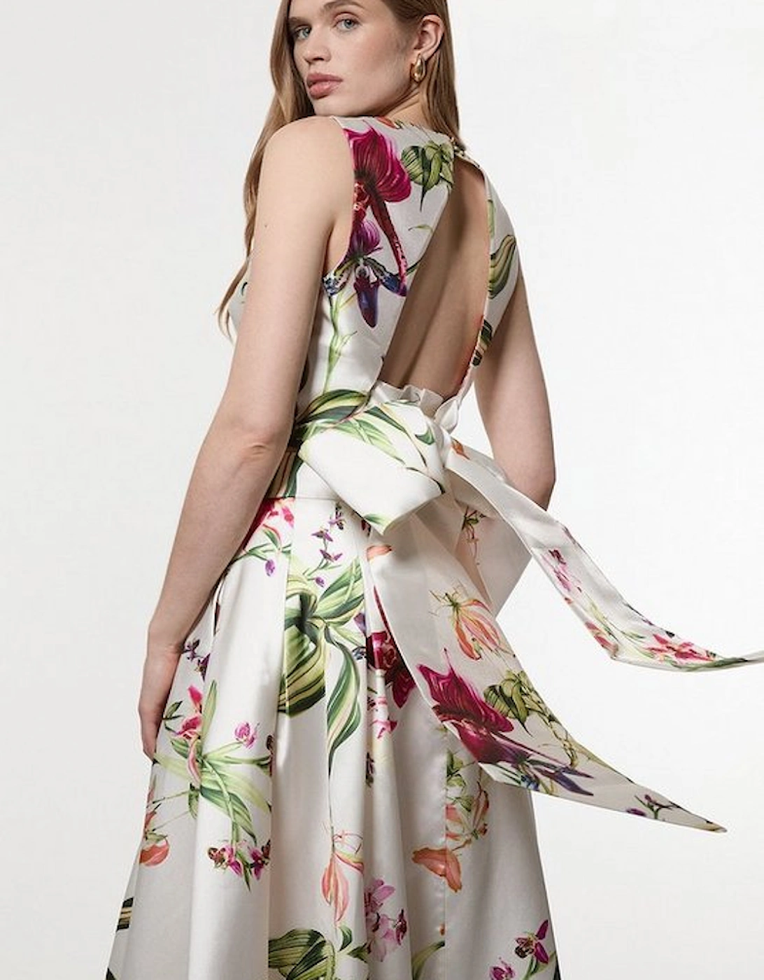 Garden Floral Twill Bow Detail Top, 4 of 3