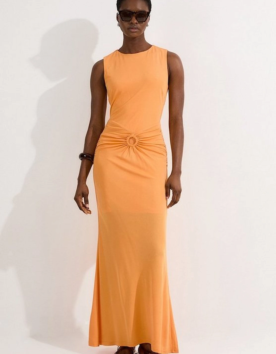 Premium Stretch Crepe Jersey Maxi Dress, 5 of 4
