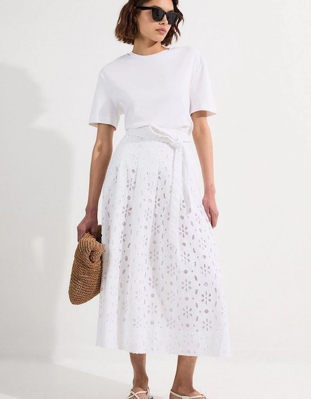 Cotton Broderie Woven Maxi Skirt, 5 of 4