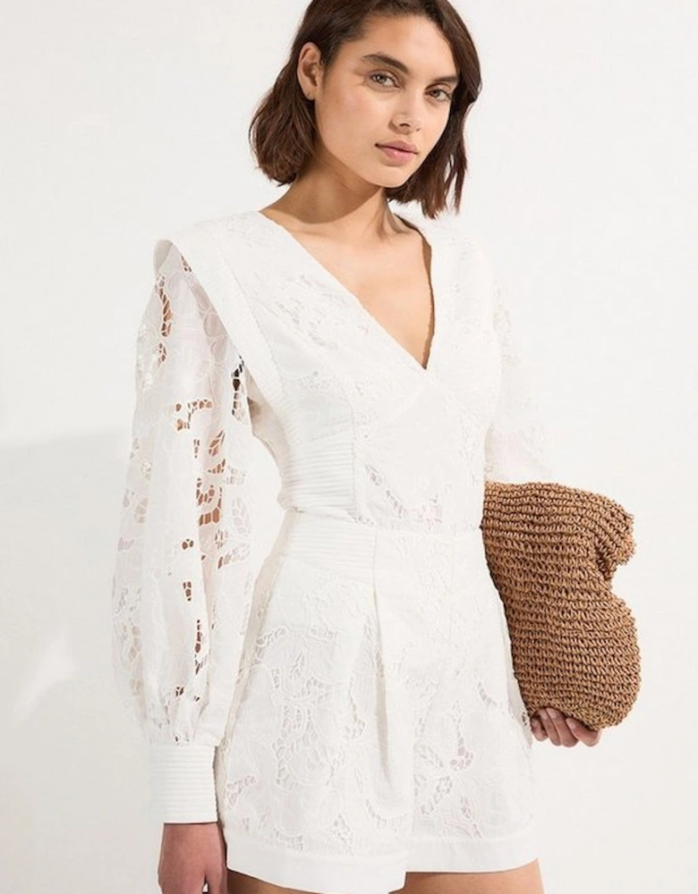 Cutwork Broderie Woven Short