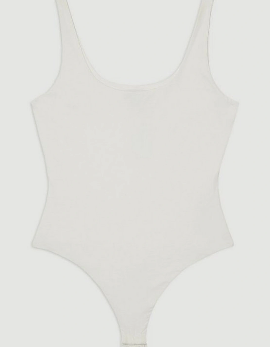 Stretch Cotton Sleeveless Scoop Neck Jersey Bodysuit