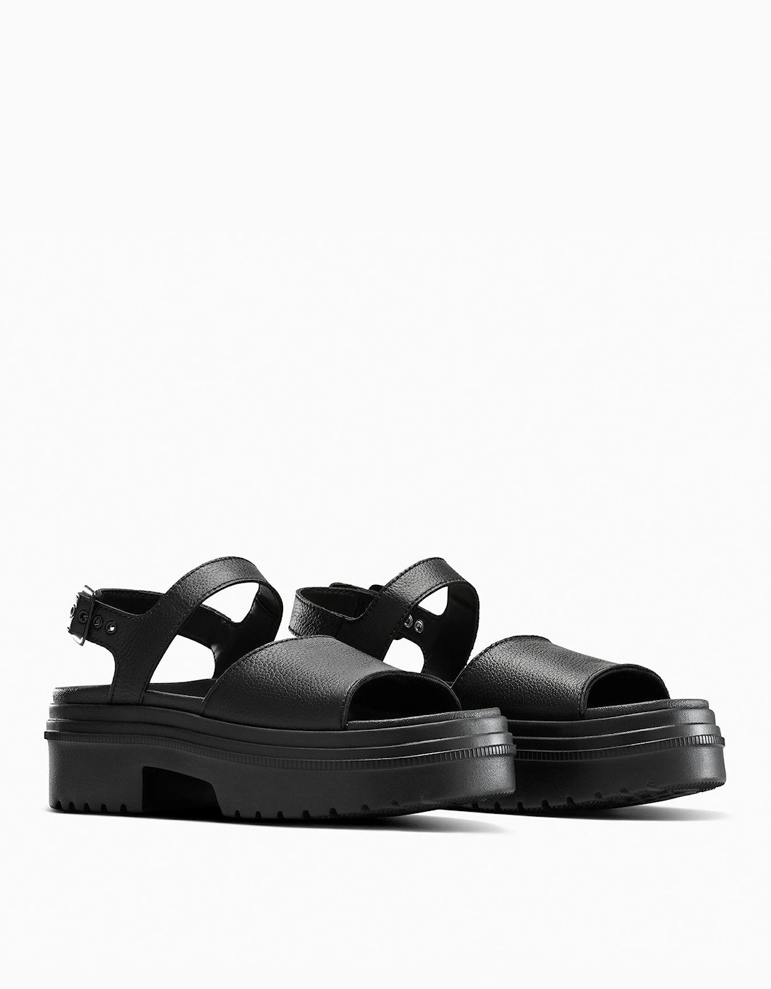 CHUCK TAYLOR ALL STAR LUGGED HEEL SANDAL - BLACK