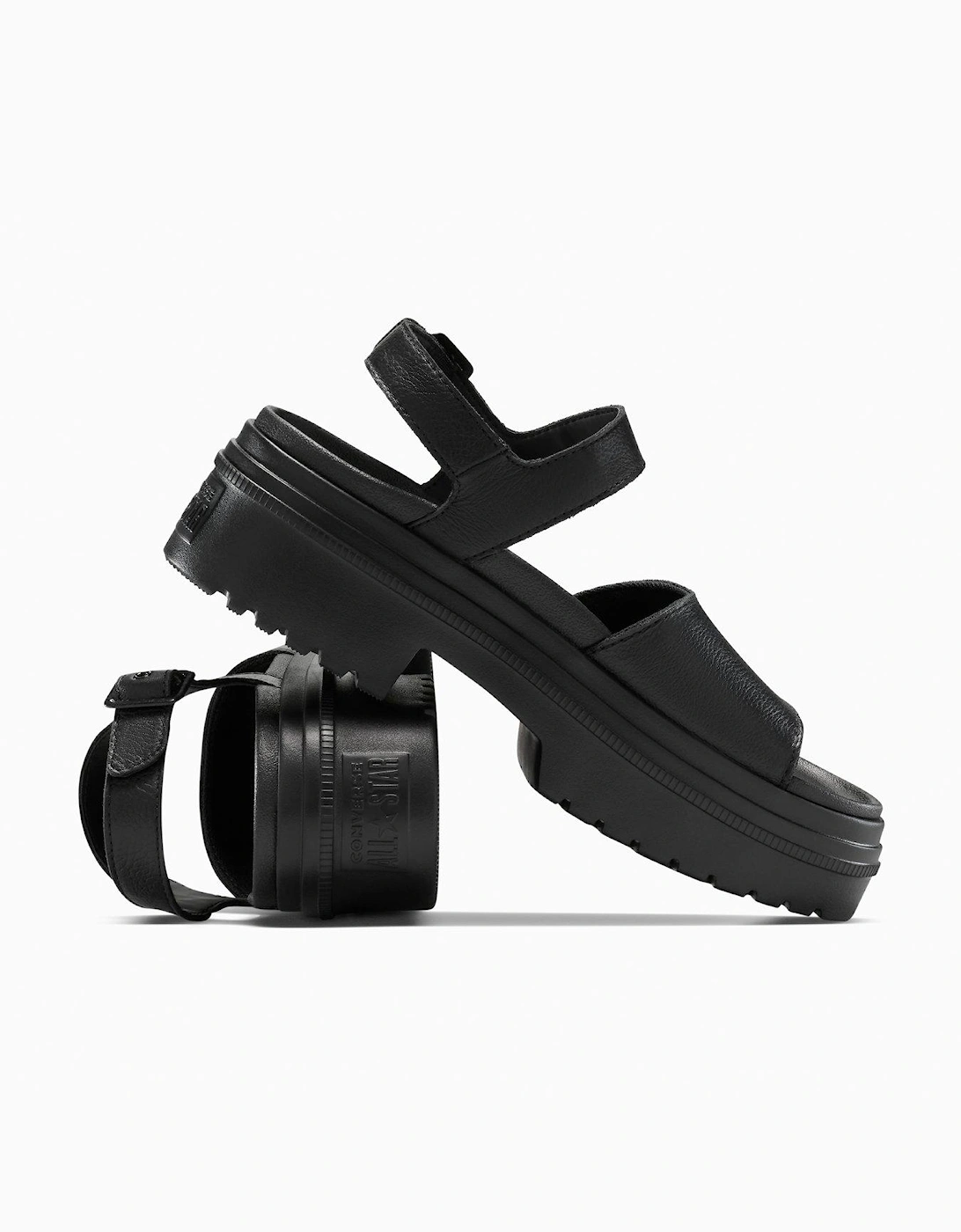 CHUCK TAYLOR ALL STAR LUGGED HEEL SANDAL - BLACK