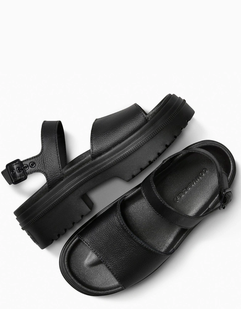 CHUCK TAYLOR ALL STAR LUGGED HEEL SANDAL - BLACK