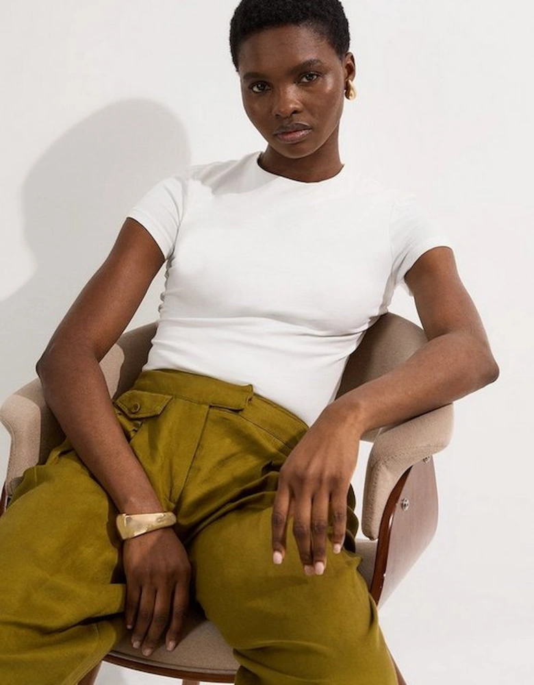 Stretch Cotton Short Sleeve Jersey Tshirt