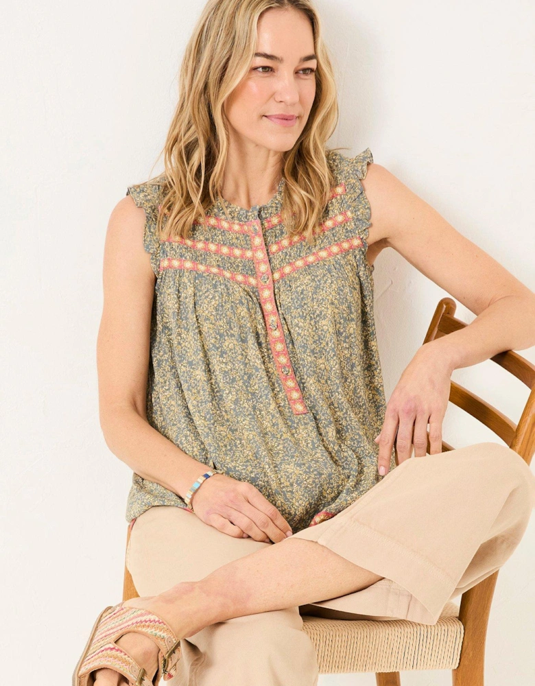 Patsy Air Ditsy Blouse - Grey