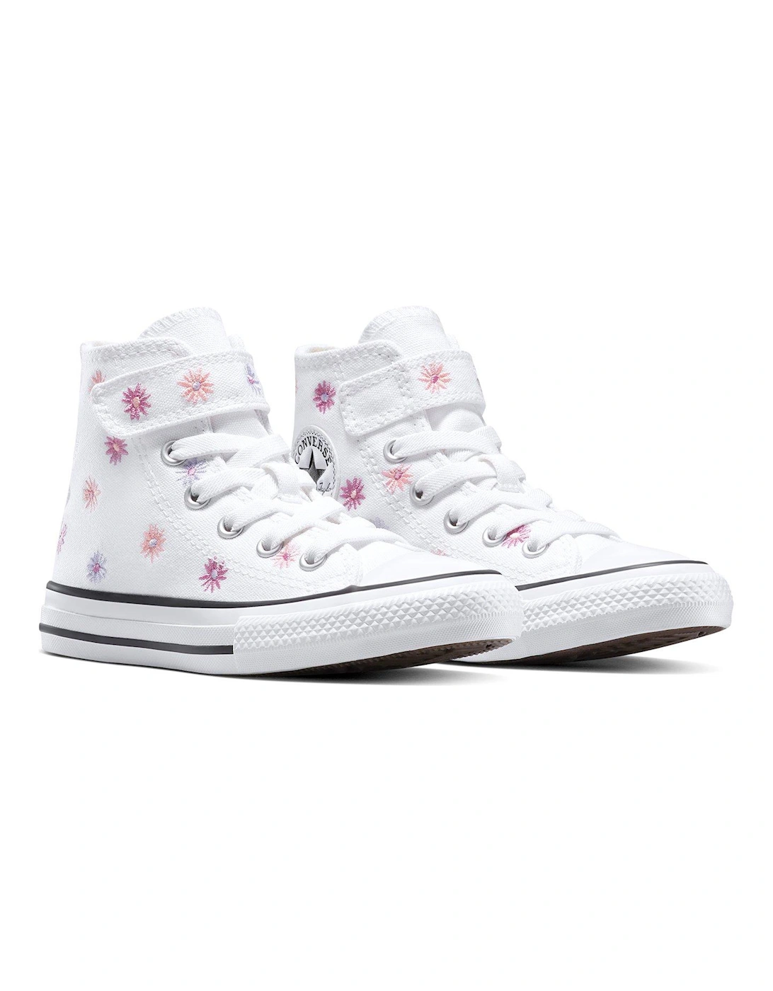 Kids Hi Trainers - White - White/Chaos Fuchsia/Jellyfish